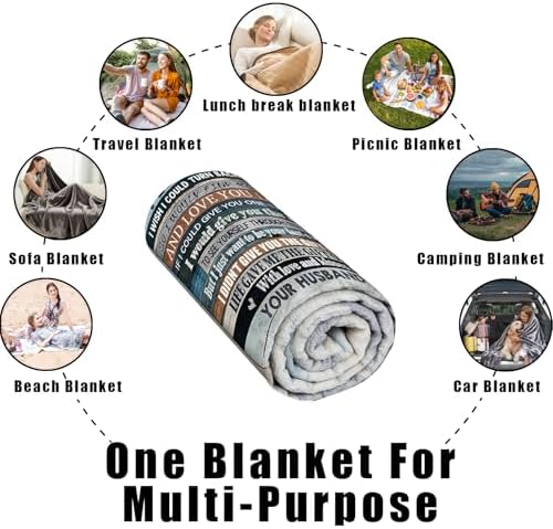 Anniversary Romantic Gift for Wife from Husband - Wedding AnniversaryBlanket, Sélectif Romance Gift for Her - Christmas,