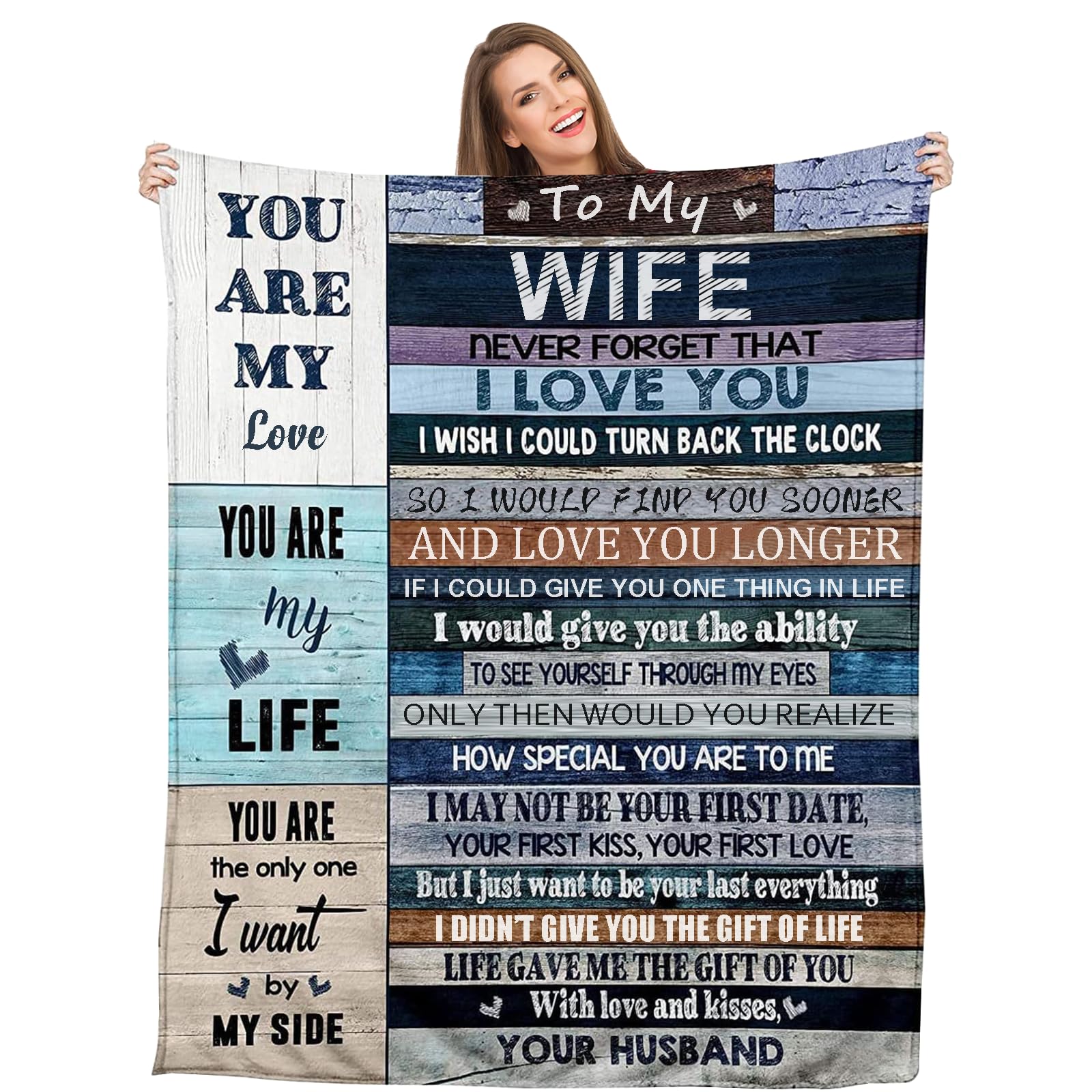Anniversary Romantic Gift for Wife from Husband - Wedding AnniversaryBlanket, Sélectif Romance Gift for Her - Christmas,